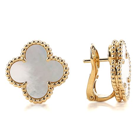 van cleef arpels earrings replica|van cleef clover earrings price.